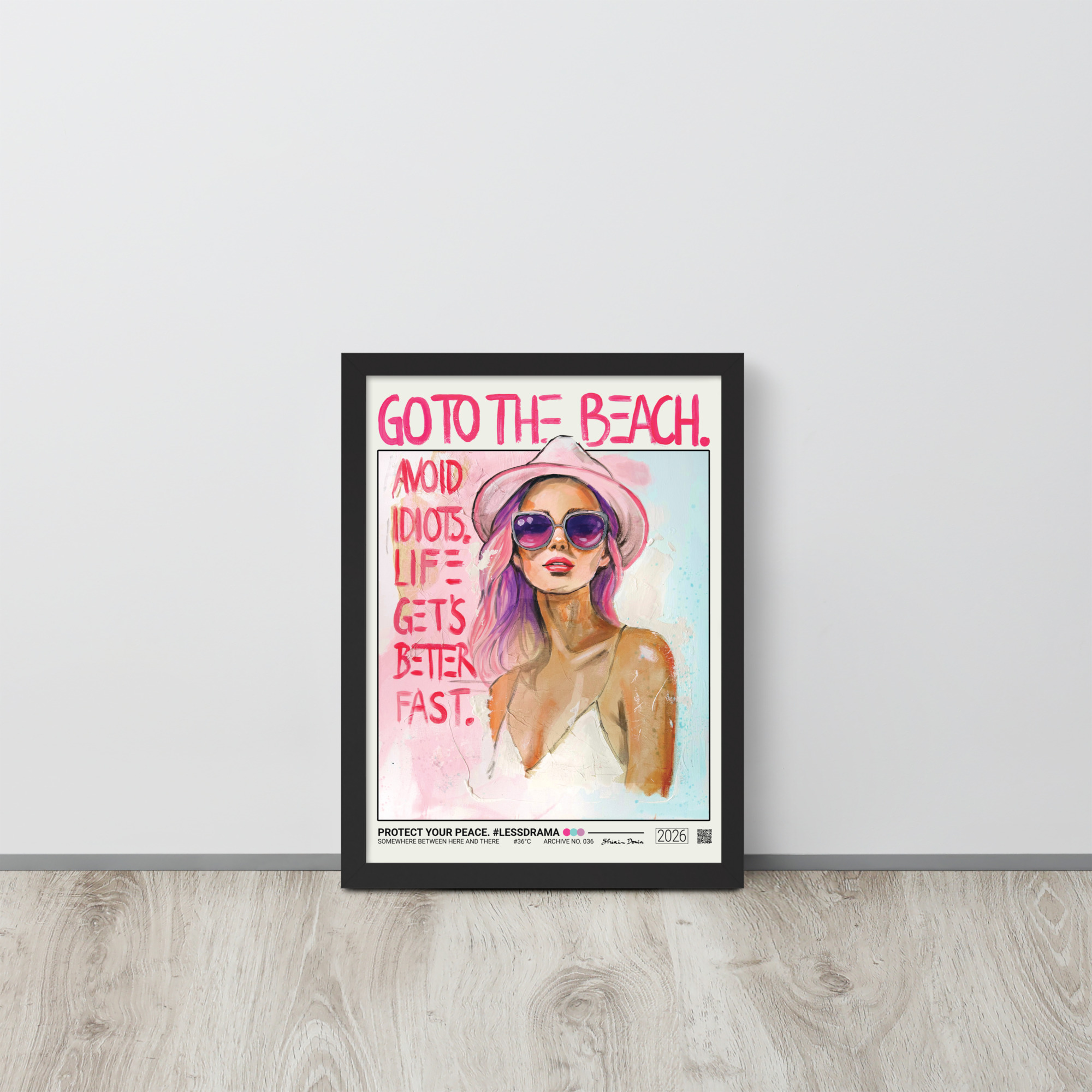 Protect Your Peace. #Lessdrama - Framed Poster - Image 2