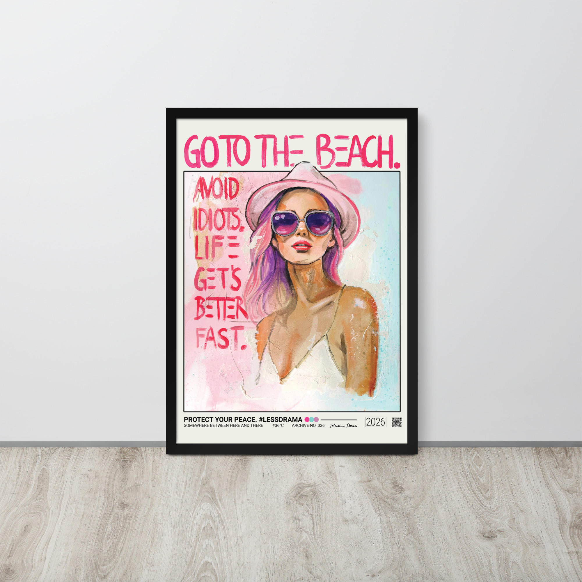 Protect Your Peace. #Lessdrama - Framed Poster