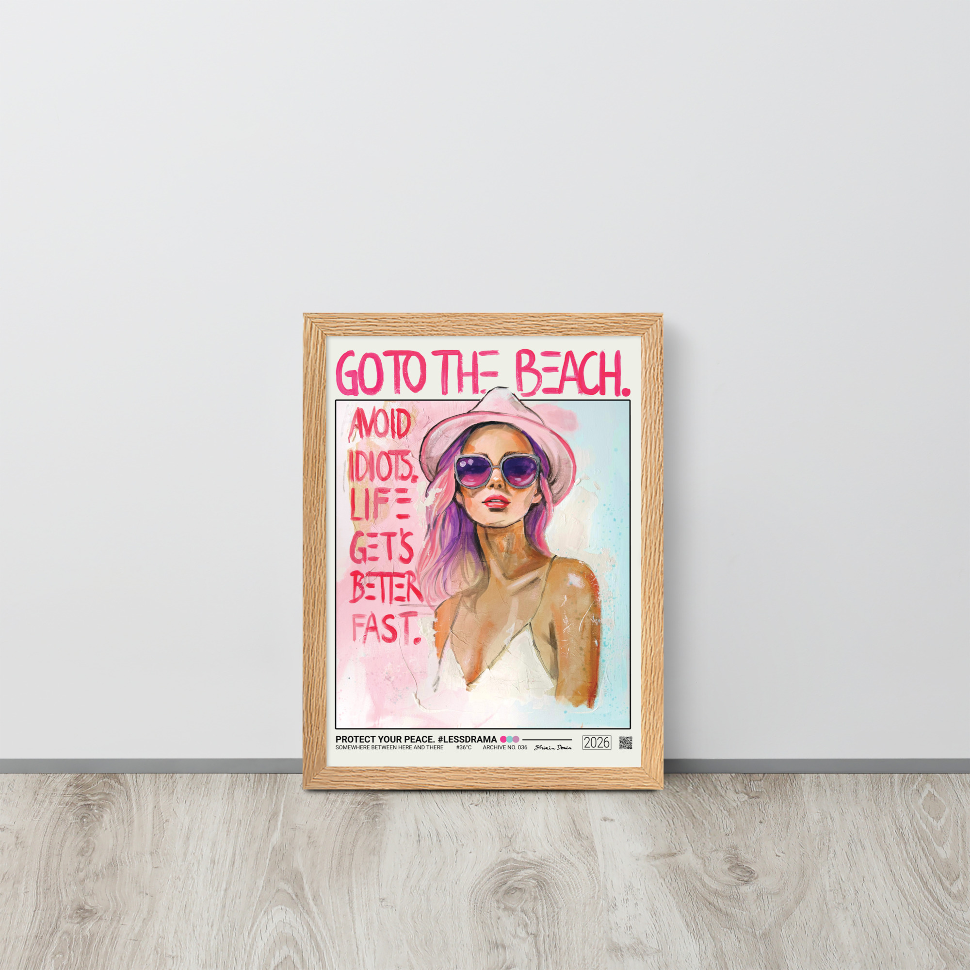 Protect Your Peace. #Lessdrama - Framed Poster - Image 3