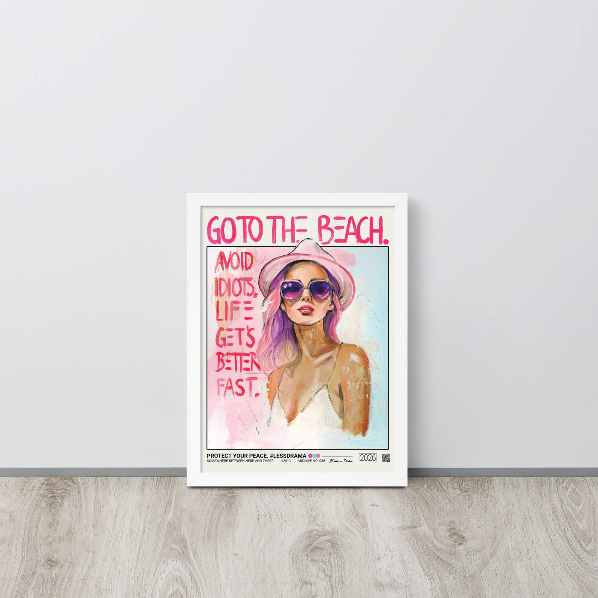 Protect Your Peace. #Lessdrama - Framed Poster - Image 5