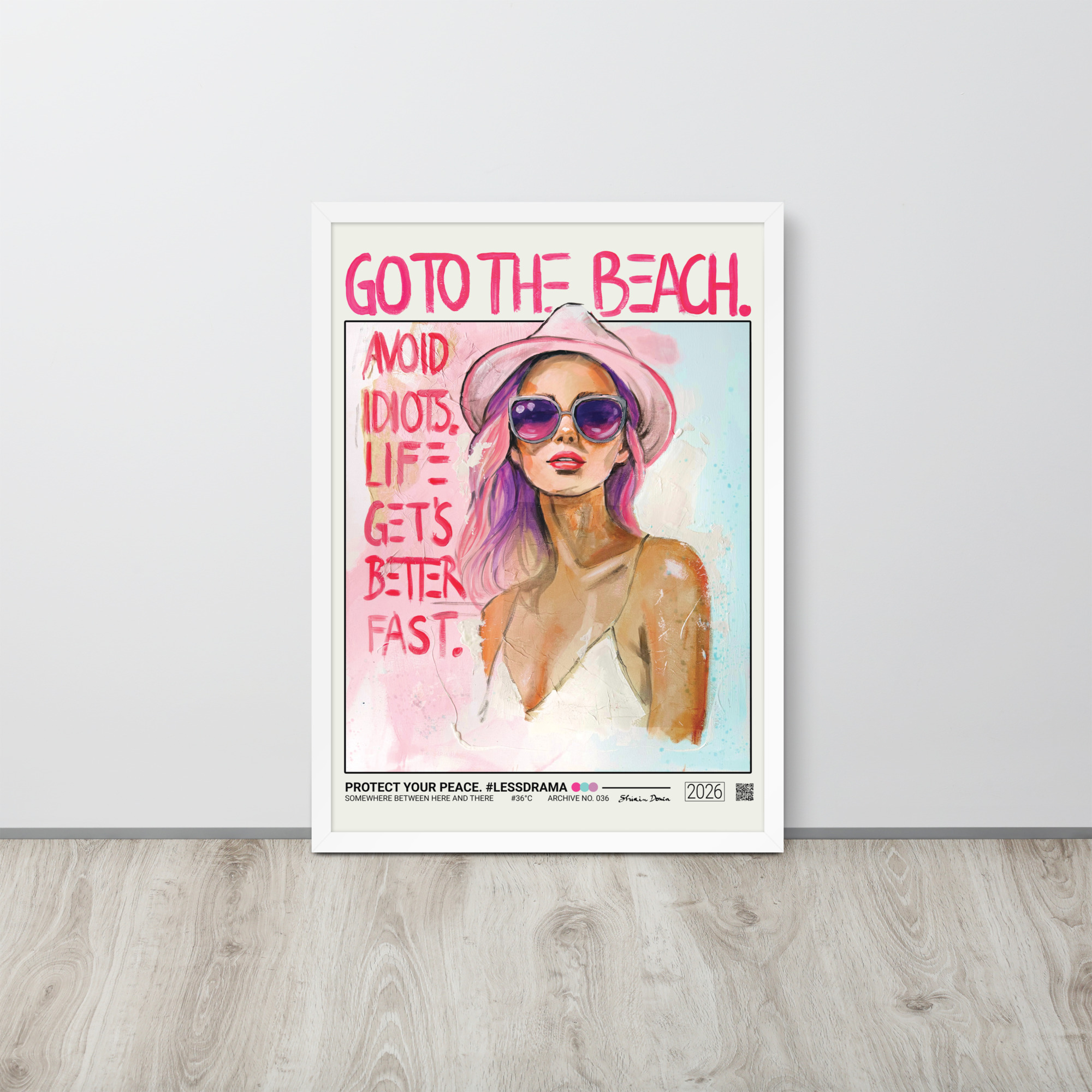 Protect Your Peace. #Lessdrama - Framed Poster - Image 6