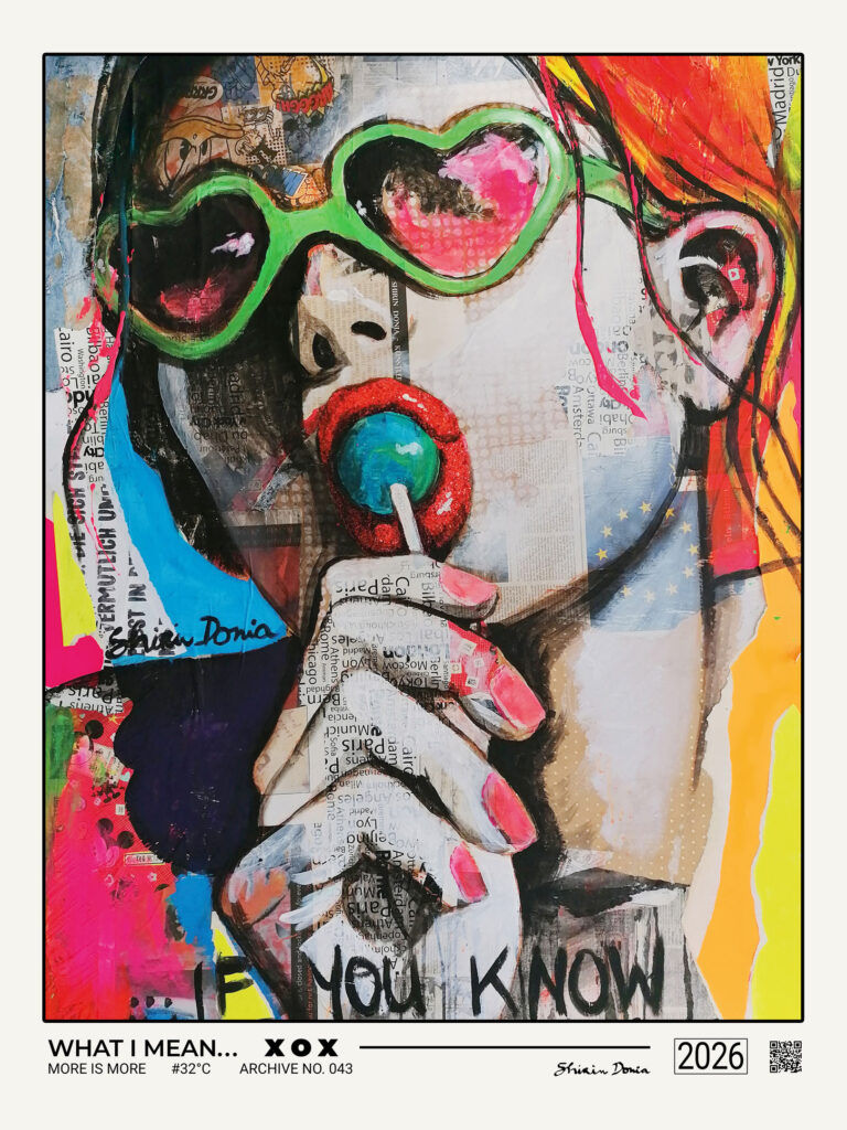 If You Know What I Mean – colorful maximalist art print