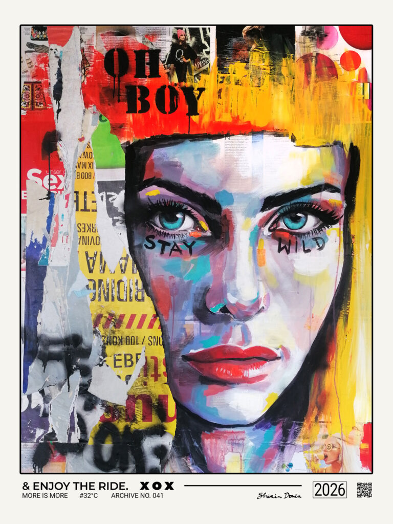 Stay Wild & Enjoy the Ride – colorful modern pop art print