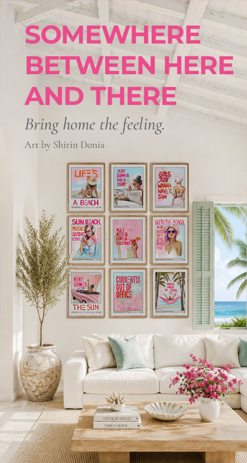 Somewhere Between Here and There summer art collection by Shirin Donia – Bring home the feeling