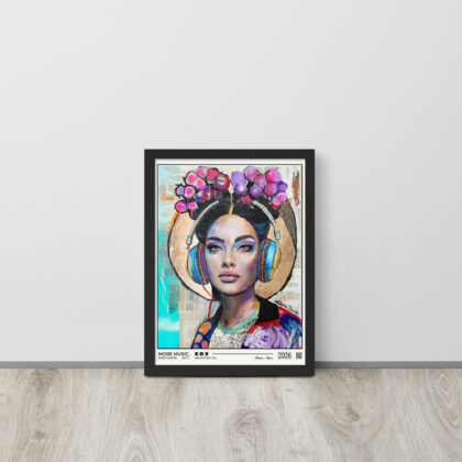 MORE MUSIC. - Framed poster