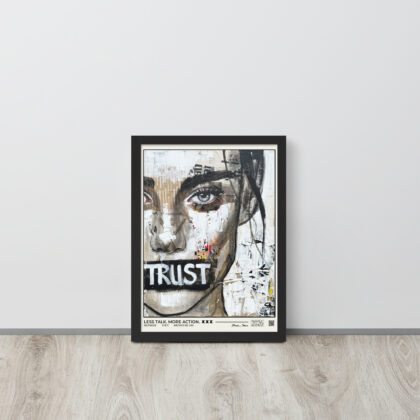 LESS TALK. MORE ACTION. - Framed poster
