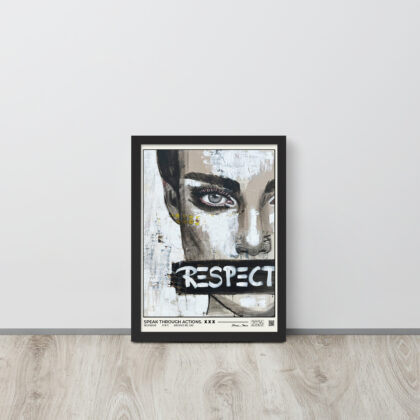 SPEAK THREW ACTIONS. - Framed poster