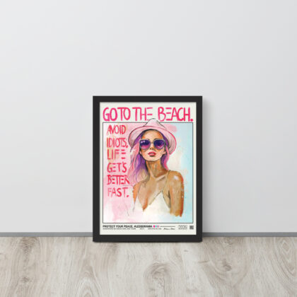 ARCHIVE NO. 35 PROTECT YOUR PEACE. #LESSDRAMA - Framed poster
