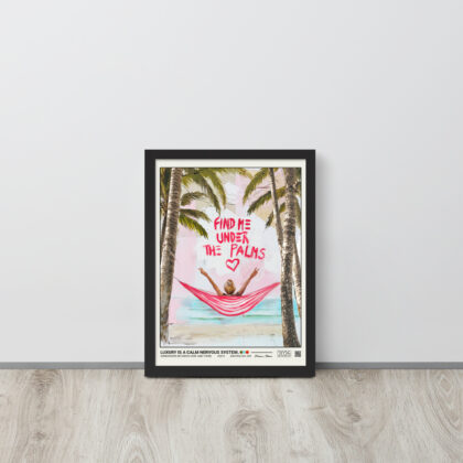 LUXURY IS A CALM NERVOUS SYSTEM. - Framed poster