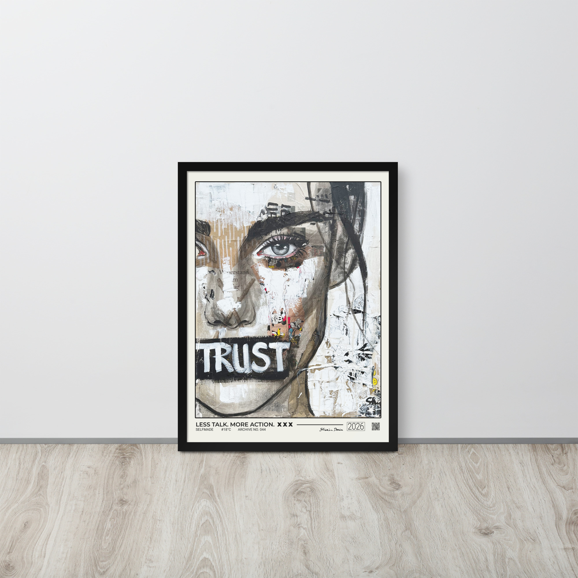 LESS TALK. MORE ACTION. - Framed poster - Image 2