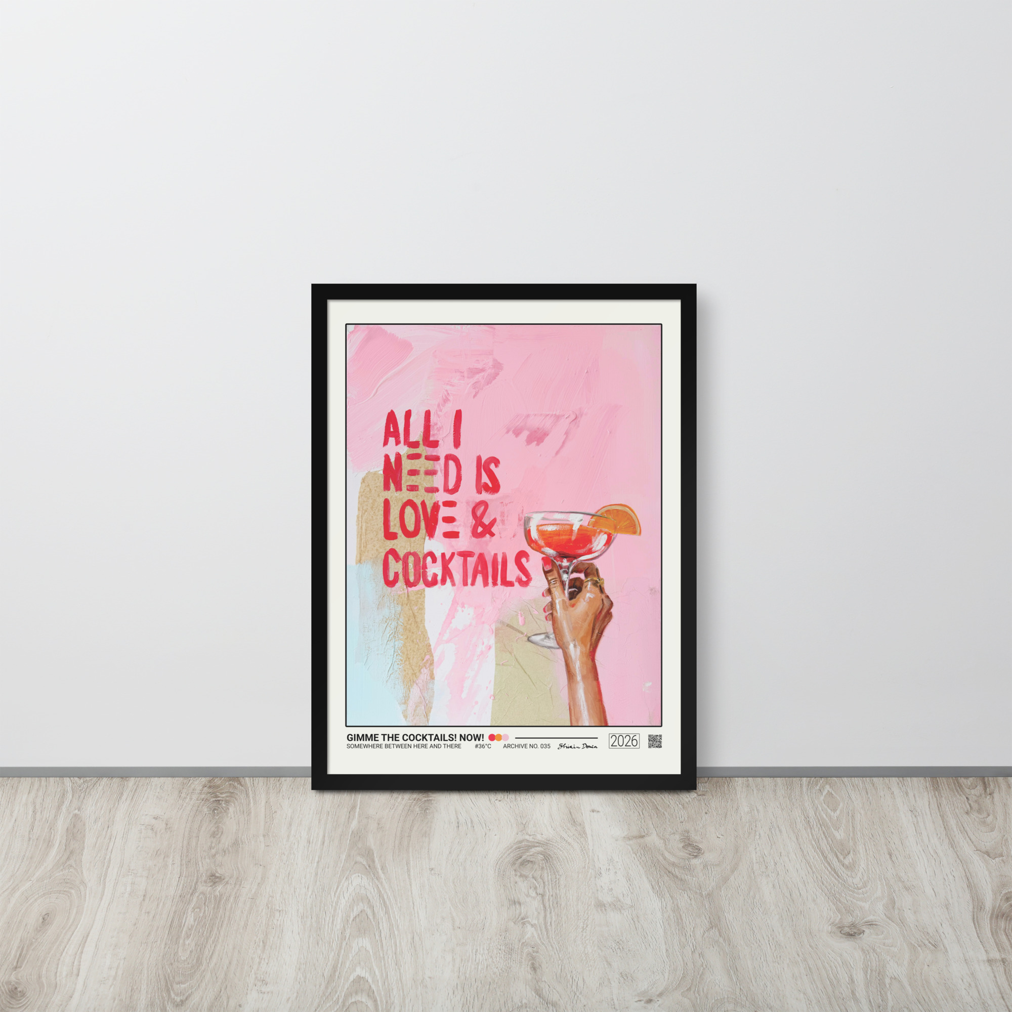GIMME THE COCKTAILS. NOW! - Framed poster - Image 2