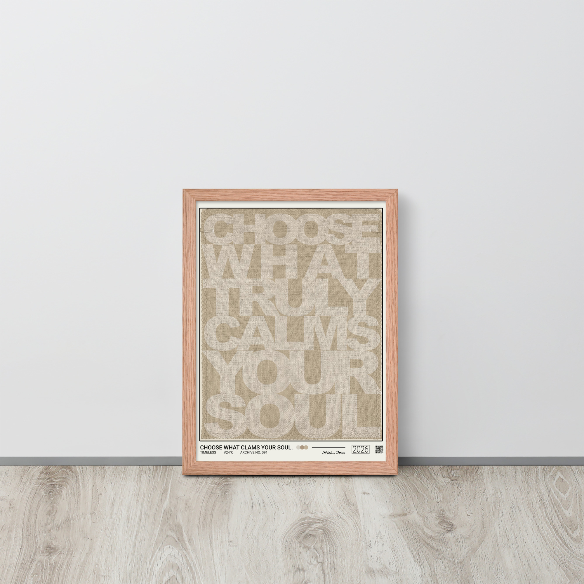 CHOOSE WHAT CALMS YOUR SOUL. - Framed poster - Image 3