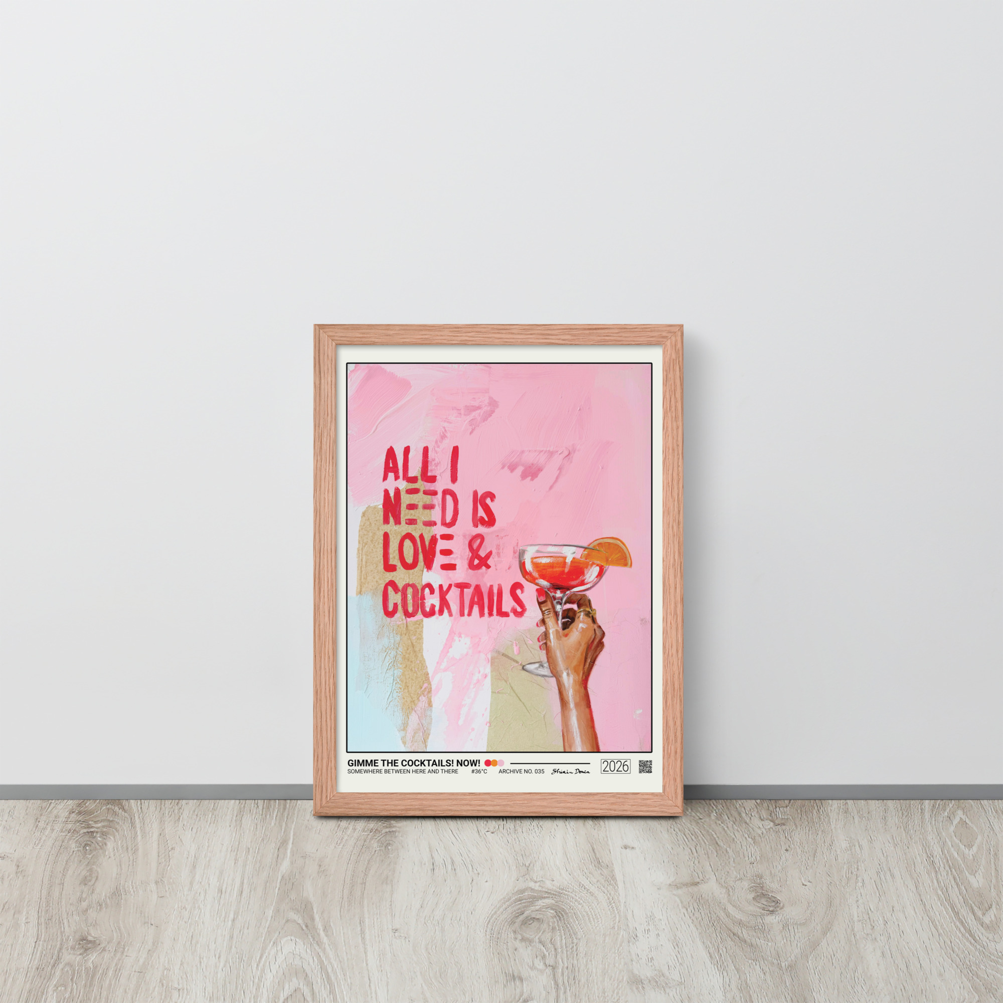 GIMME THE COCKTAILS. NOW! - Framed poster - Image 3