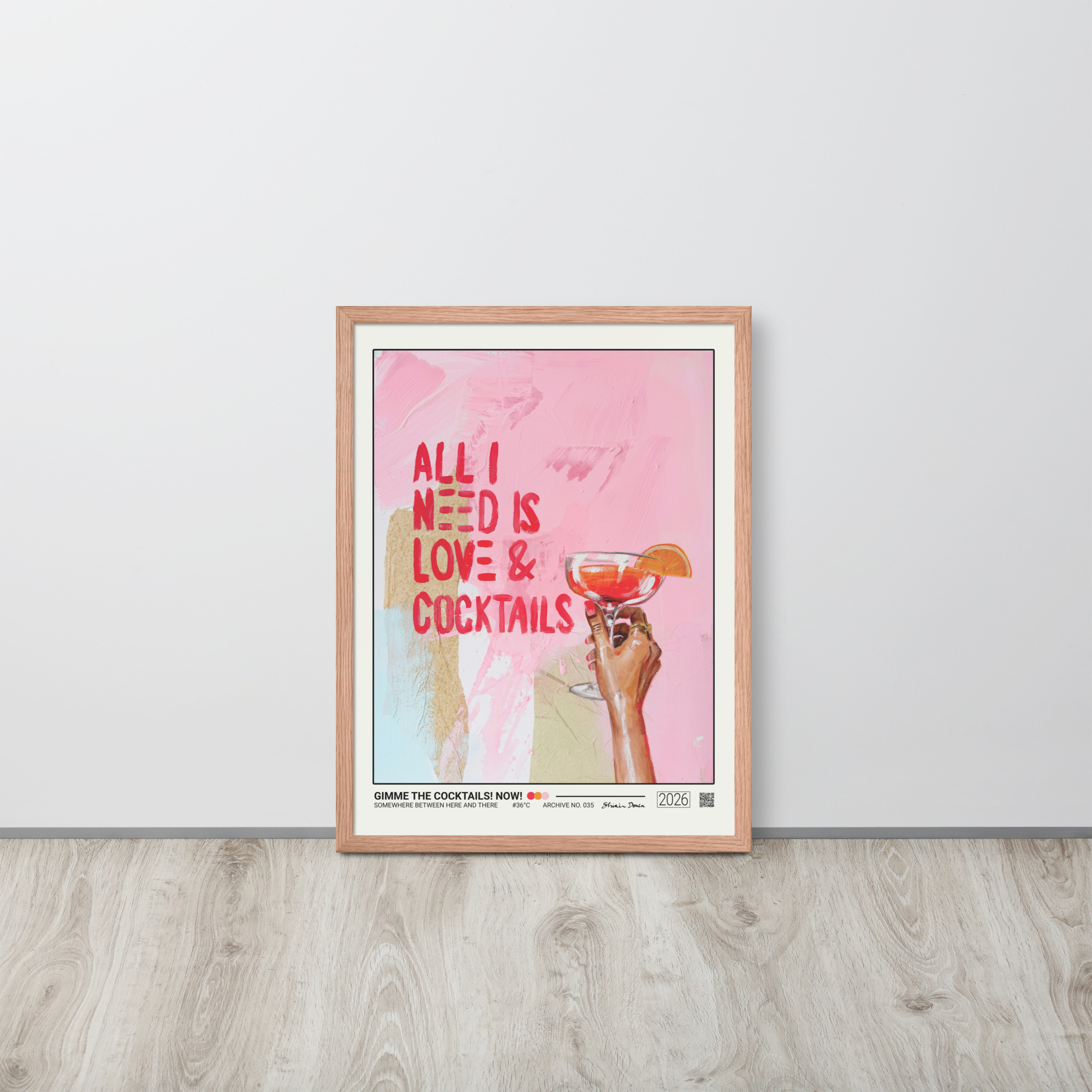 GIMME THE COCKTAILS. NOW! - Framed poster - Image 4