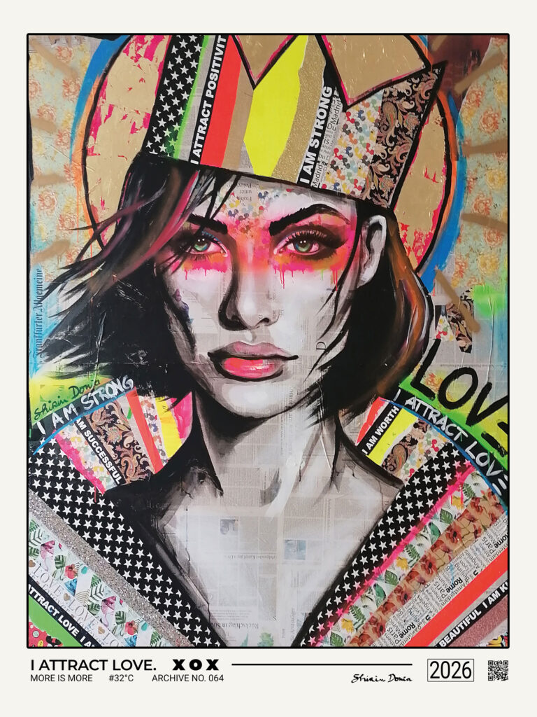 I Attract Love – modern pop art portrait print