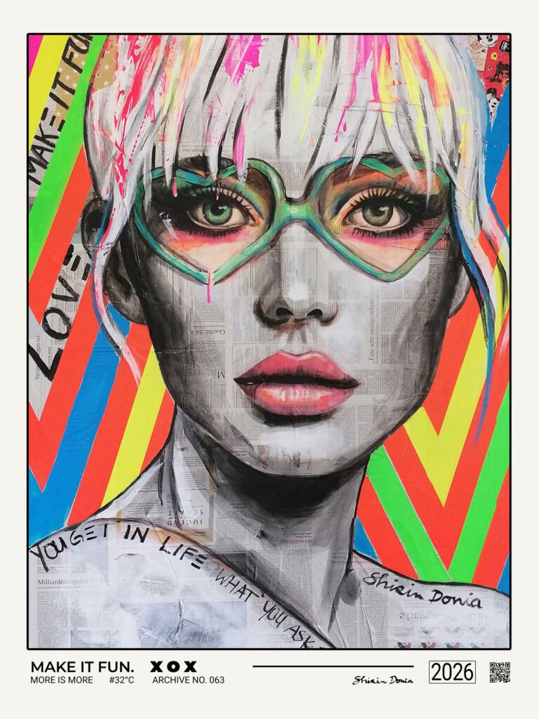 Make It Fun – colorful pop art portrait print